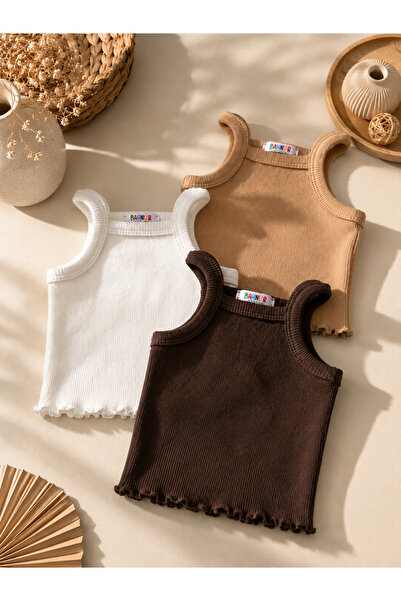 BAHNUR 3-Piece Baby Children's Strappy Crop Top Clothing