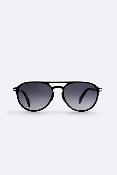 Avva Black Round Frame Polarized Sunglasses A51Y8808