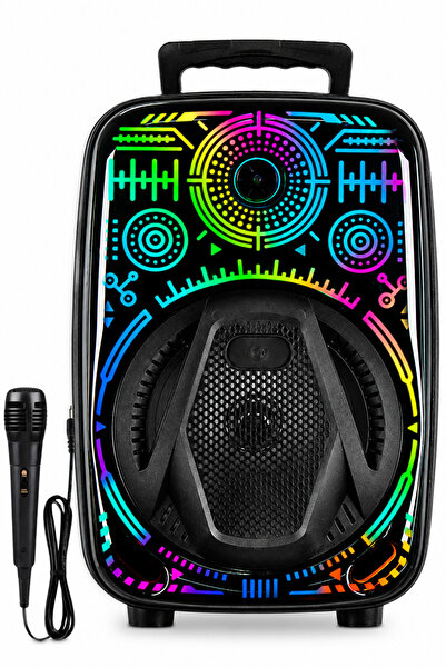 Zineets Işıklı Büyük Boy Party Box Bluetooth Hoparlör Taşınabilir Şarjlı Ses ...