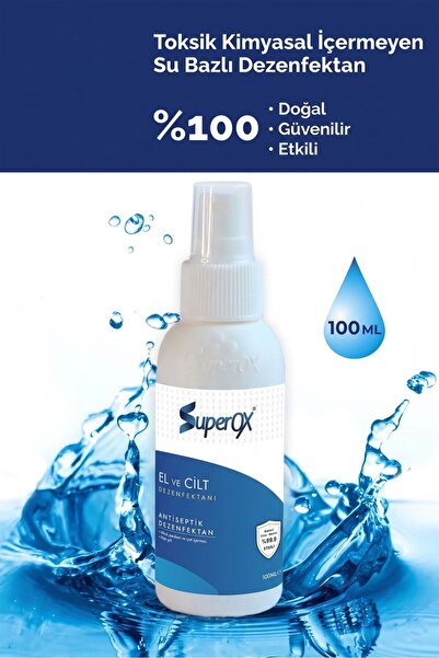 SuperOX Doğal ve Alkolsüz El Cilt Dezenfektanı , Hipokloröz İçeren El Dezenfe...