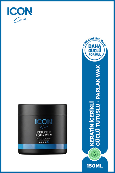 ICON Care ICONCare Keratin Aqua Wax Güçlü Tutuş Parlak Görünüm Saç Waxı 150 ml