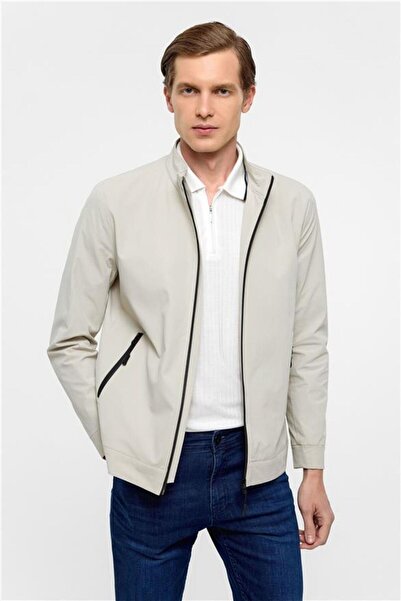 SÜVARİ Bej Slim Düz Mont