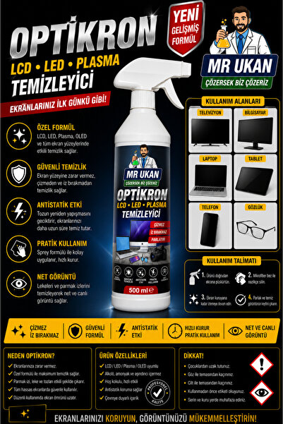 Dr.Ozz Optikron Lcd Led Televizyon Cep Telefonu Laptop Ekranı Temizleme Sprey...
