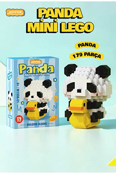 Joyfer 179 Parça Panda Model Karakter Figürü 3D Yapı Oyuncakları Mikro Blok H...