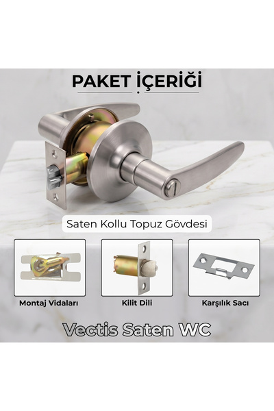 almital mobilya aksesuarları furniture accessories Κλειδαριά Vectis με πόμολο...