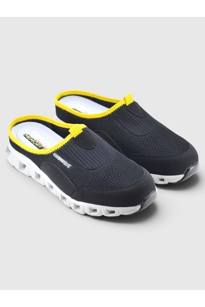 KİNG PAOLO H1262 Sanderland - Black - Yellow - Men's Sandals
