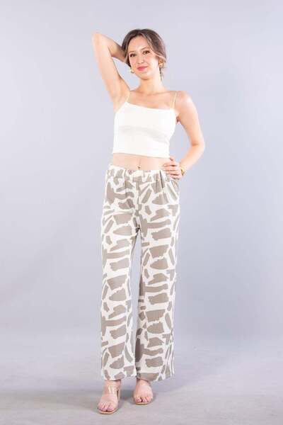 Mckanzie 5681 Wide Leg Patterned Trousers