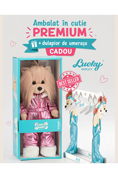 Orange Toys Lucky Yoyo în Drumeție – Căţeluşă de Pluş Premium Lucky Doggy, 38...