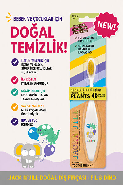 Jack N'Jill Jack N Jill Doğal Diş Fırçası - Fil