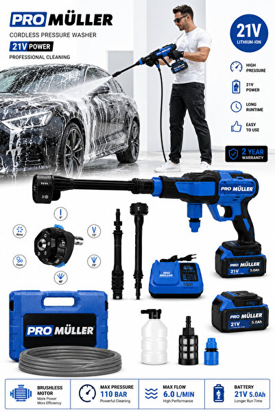Pro Müller 999 Vf  Çift Akülü Bakır Sargılı Su Soğutmalı Profesyonl Yüksek Ba...