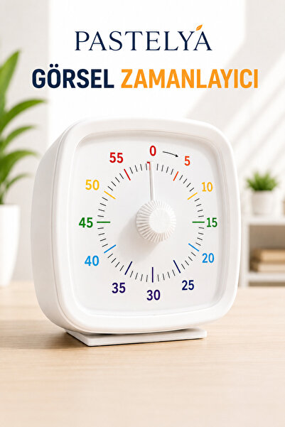 Pastelya Çocuk Çalışma Zamanlayıcı – 60 Dakikalık Görsel Zamanlayıcı (VT03)