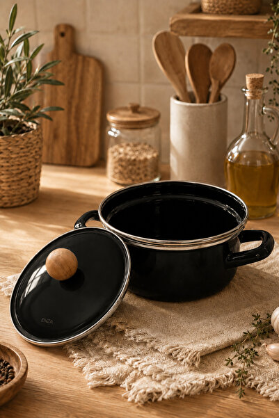Enza Minicook Enamel Food & Sauce Pot