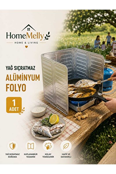 btm home Ocak Yağ Sıçrama Koruyucu Katlanır Alüminyum Levha