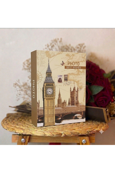 Rabsev Photo Album 10X15Cm 200 Photo Capacity Pisa Tower Patterned Memory Album