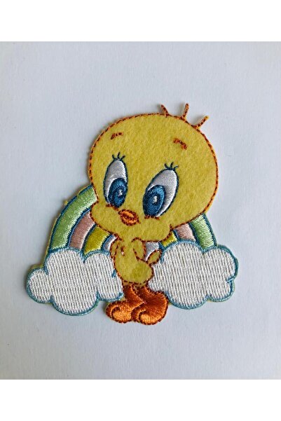 Looney Tunes Iron-On Woven Embroidered Crest - Patch - Patch Tweety (TİVİTİ) ...