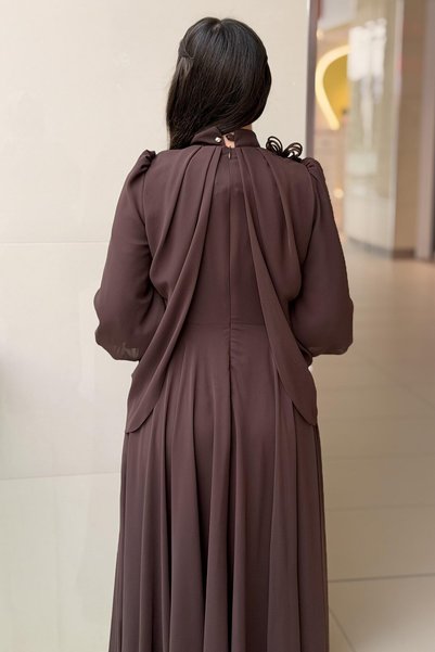 Matex Verev Chiffon Fronted Evening Dress