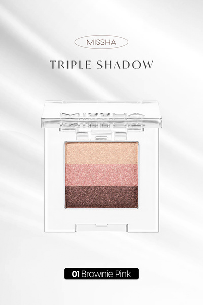 Missha Yumuşak Dokulu, Dökülme Yapmayan 3 Renkli Göz Farı Triple Shadow (01 B...