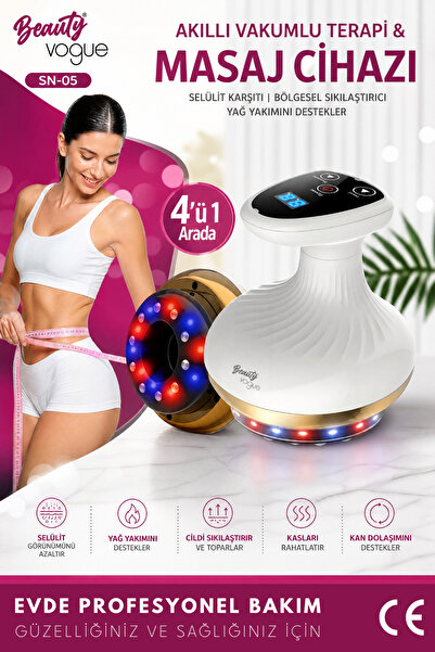Beauty Vogue Liposhape Vakumlu Selülit Masaj Cihazı Isıtmalı Negatif Basınçlı...