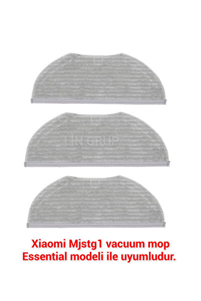 LİN GRUP Xiaomi Mi Robot vacuum mop Essential modeli ile uyumlu mop paspas be...