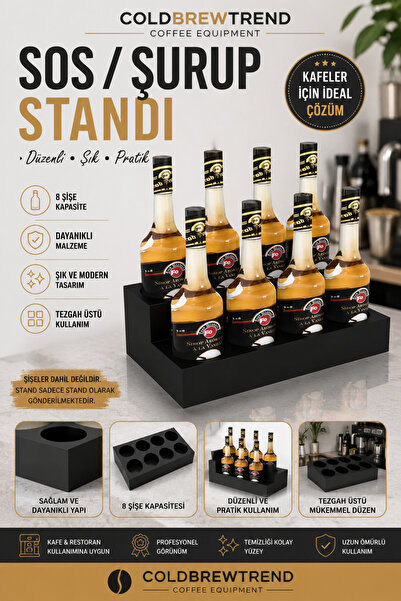 COLD BREW TREND by uğur cadırcı ŞURUP SOS STANDI METAL - 2 KATLI 6 BÖLMELİ