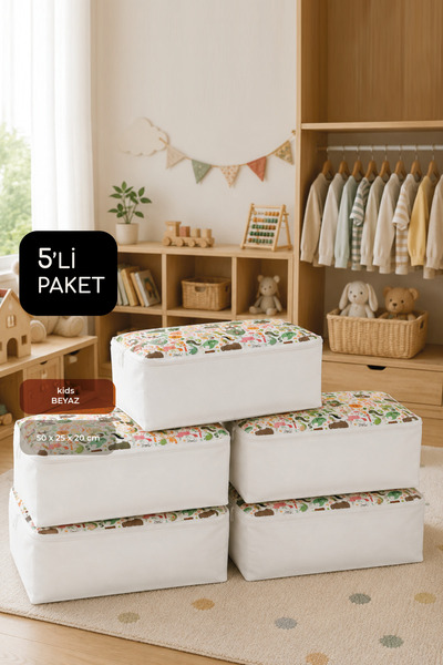 Vedsey Home Organizer مجموعة من 5 ملابس متوسطة الحجم مقاس 50 × 25 × 20 سم وقا...