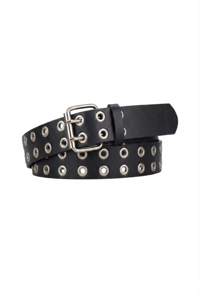 SEFUR Curea gotică unisex cu ochiuri metalice