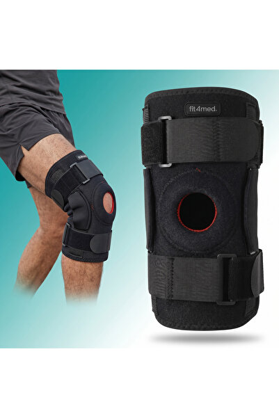 Fit4Med Knee Brace, Fit4Med, Hinged Patella Stabilizer, Joint Relief, XL, Black