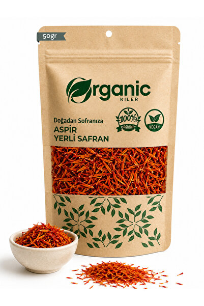 Organic Kiler Aspir Çiçeği 50GR - ( Yerli Safran ) Premium Kalite Doğal & Yen...