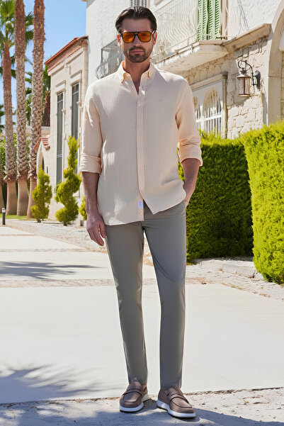 İmza Stone Side Pocket Slim Fit Cotton Chino Trousers 1003260168
