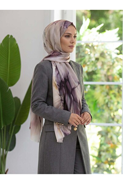 Vissona %100 Saf İpek Şal İnce Saten Vual Dokuma Fresh 90x210 Şal