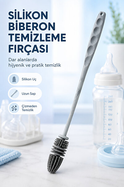 Factorial Cam Şişe Suluk Sürahi Biberon Pipet Temizleme Fırçası Pratik Yıkayı...