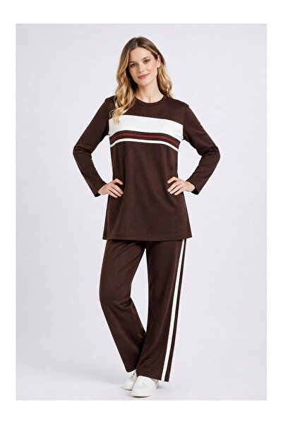 Köşedeki Dükkan Stripe Detailed Long Sleeve Premium Modal Set Women's Summer ...