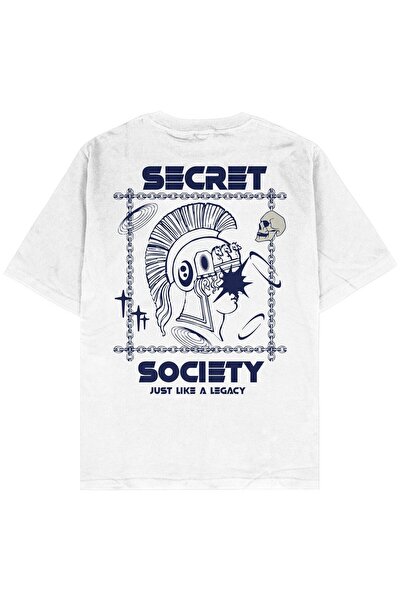 Adrift Tricou unisex oversize alb secret
