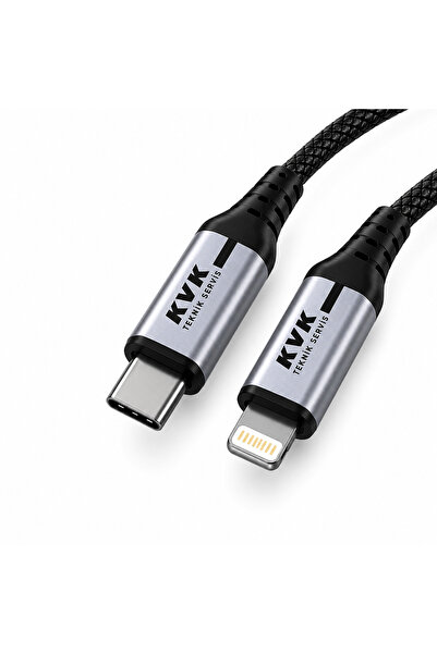 KVK TS LED Göstergeli USB-C to Lightning 27W Hızlı Şarj Kablosu | 3A | 0.30m ...