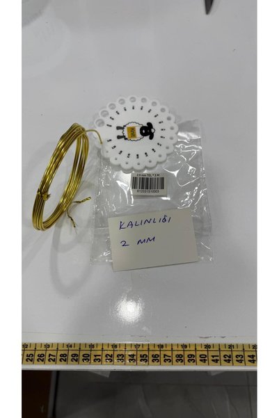 hobi dünyası evim 2 mm Thickness 3 Meters Wire Flower Jewelry Crown Hobby Armcuff Amigurumi Wire - Gold