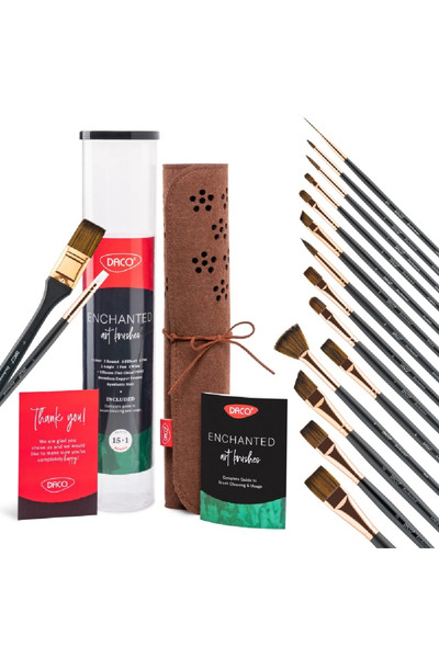 daço Set de 15 pensule plus 1 pensulă fermecată