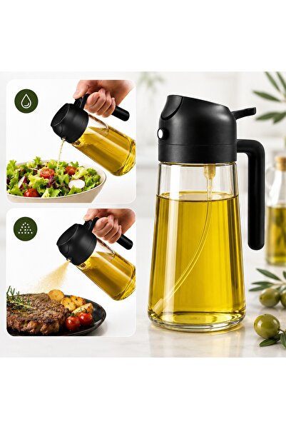 Solvero Pulverizator Ulei 2 în 1 Solvero®, Olivieră 470 ml, Sticlă Dozatoare ...