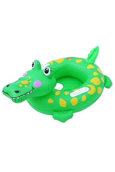 Toyska Colac de înot Crocodil cu scaun și mânere integrate pentru copii, 72 x...