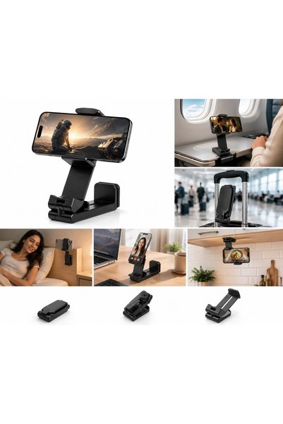OEM Suport Telefon Avion & Valiză, Pliabil, Rotativ 360°, Clemă Universală pentru Călătorii