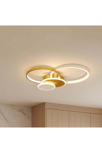 Alessandro DESIGN Candelabru LED KILLIAN cu telecomandă 80W, 4 inele, lumină ...