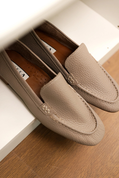 by selvi Lukka Shoes Genuine Leather Women's Abay Vision Saddler Ballet Flats