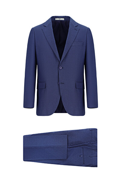 Kiğılı 7 Drop Slim Fit Dar Kesim Desenli Takım Elbise