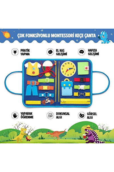 Generic Montessori Keşif & Gelişim Eğitim Çantası | Ekransız El Becerisi Akti...