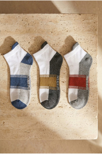 BONY SOCKS Ανδρικές κάλτσες με χοντρό σχέδιο 3 τεμαχίων