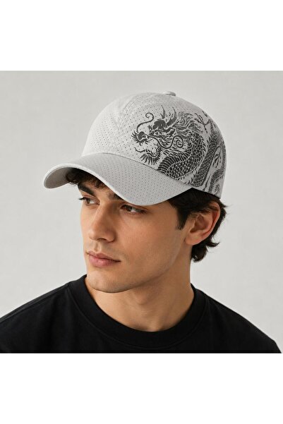 valkyrie Dragon Nefes Alabilir Beyaz Spor Şapka – Ayarlanabilir Outdoor Balık...