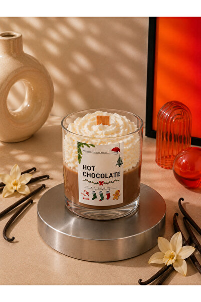 Petek Atelier Yılbaşı Temalı Hediyelik Hot Chocolate Mum|Çikolata Esanslı|%10...