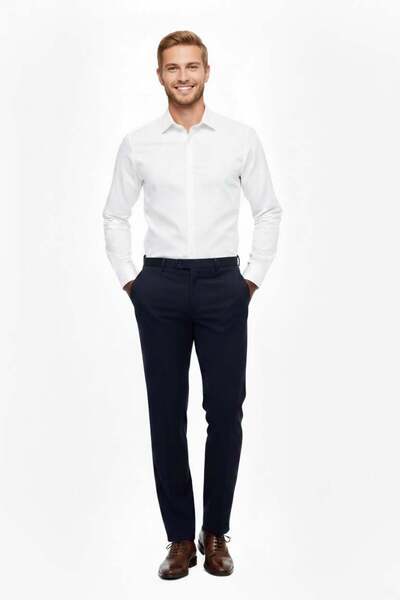 Uki LACİVERT Comfort Fit Klasik Pantolon