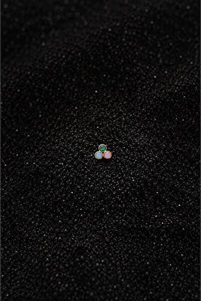 ömay takı Üç Taş Tragus Helix Conch 316l Cerrahı Çelik Piercing