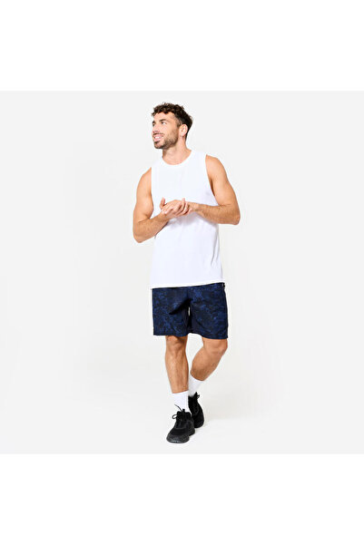 Decathlon Domyos Erkek Spor Şortu - Fermuarlı Cepli - Lacivert