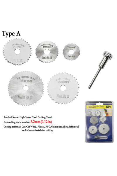 Choice Type A 6pcs High Speed Steel Circular Saw Blade Hss Cutting Disc Rotat...